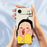 For iPhone Air Case Girl Holding Face Pattern Printing Straight Edge TPU Phone Back Cover - Beige - 6