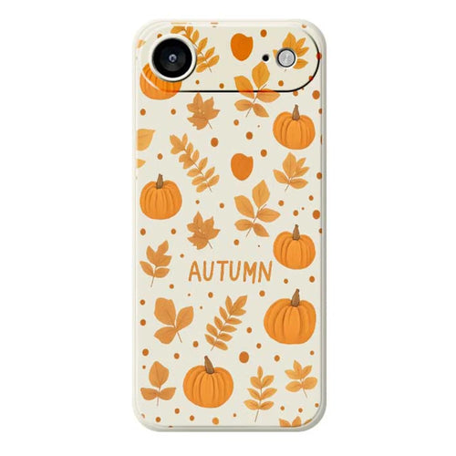 For iPhone Air Case Autumn Theme Pattern Printing Straight Edge TPU Phone Back Cover - Beige - 1