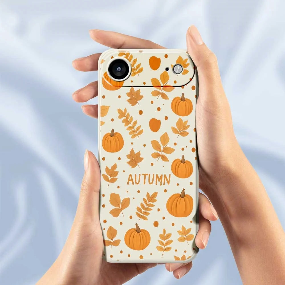 For iPhone Air Case Autumn Theme Pattern Printing Straight Edge TPU Phone Back Cover - Beige - 6