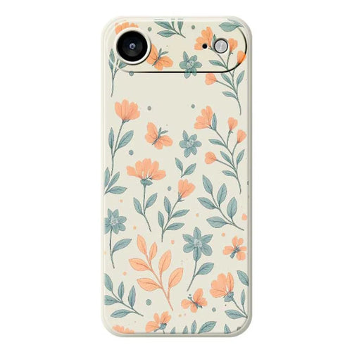 For iPhone Air Case Yellow Flowers Pattern Printing Straight Edge TPU Phone Back Cover - Beige - 1