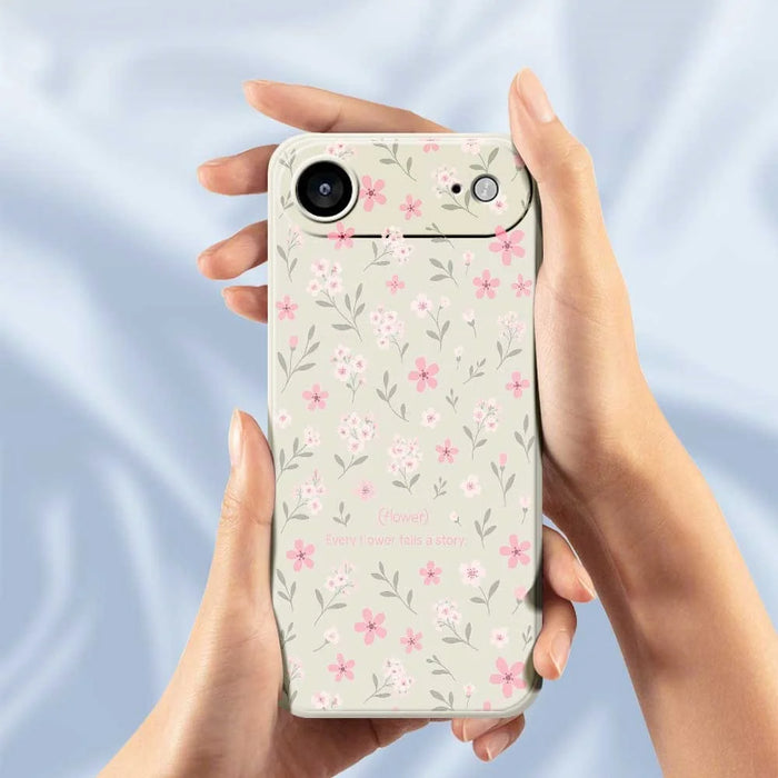 For iPhone Air Case Small Flower Pattern Printing Straight Edge TPU Phone Back Cover - Beige - 6