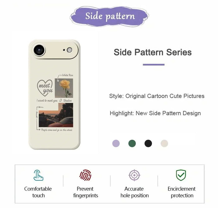 For iPhone Air Case Meet You Photo Pattern Printing Straight Edge TPU Phone Back Cover - Green - 2