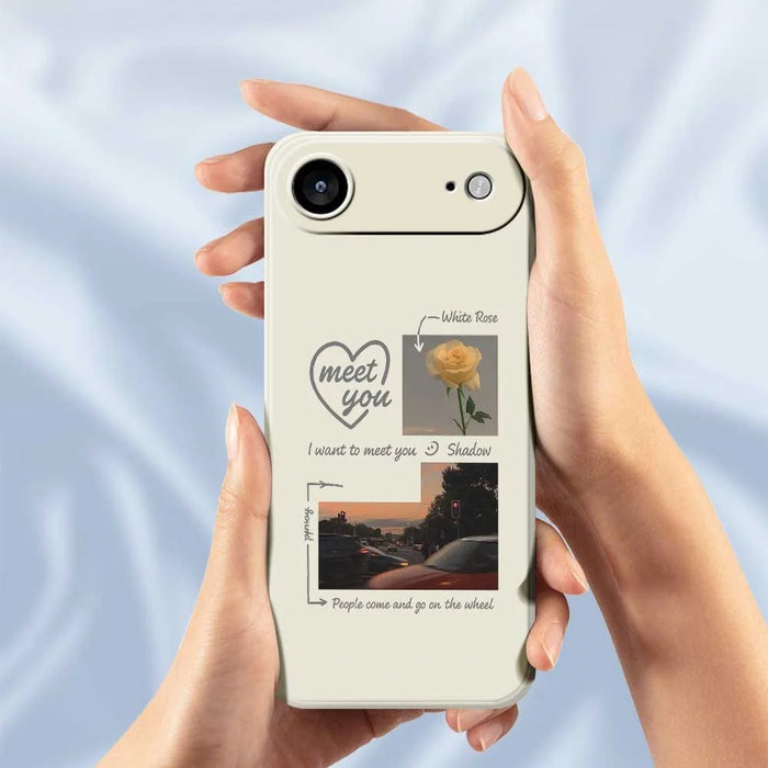 For iPhone Air Case Meet You Photo Pattern Printing Straight Edge TPU Phone Back Cover - Green - 6
