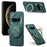 For Nothing Phone (3a) Phone Case with Rotating Kickstand Stress Relief Retro Leather Back Cover - Green - 1