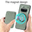 For Nothing Phone (3a) Case Magnetic Detachable Card Holder Phone Back Cover - Green - 3
