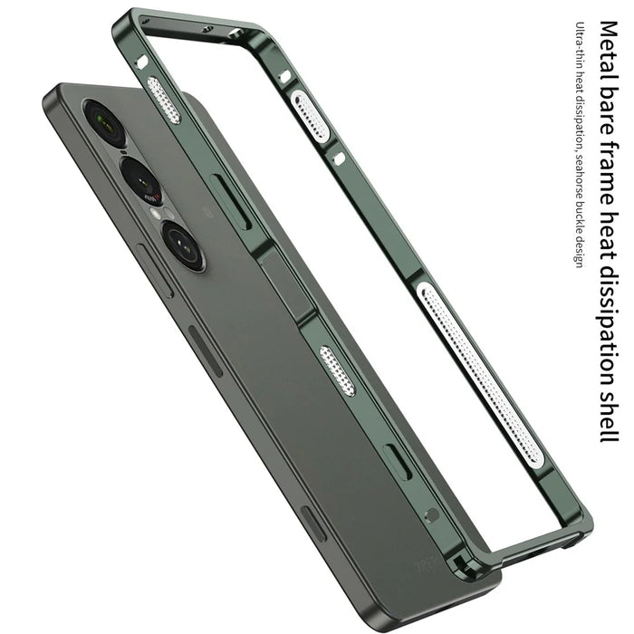 For Sony Xperia 1 VII Bumper Case Metal Frame Heat Dissipation Cover - Black - 3