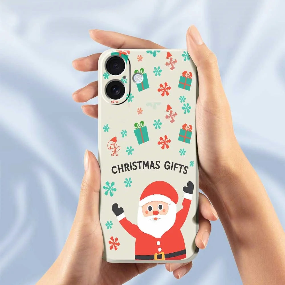 For iPhone 17 Case Christmas Gifts Pattern Printing Straight Edge TPU Phone Back Cover - Green - 4