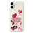 For iPhone 17 Case Pink Elements Pattern Printing Straight Edge TPU Phone Back Cover - Beige - 1