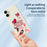For iPhone 17 Case Pink Elements Pattern Printing Straight Edge TPU Phone Back Cover - Beige - 4