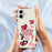 For iPhone 17 Case Pink Elements Pattern Printing Straight Edge TPU Phone Back Cover - Beige - 6