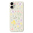 For iPhone 17 Case Small Flowers Pattern Printing Straight Edge TPU Phone Back Cover - Beige - 1