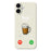 For iPhone 17 Case Beer Pattern Printing Straight Edge TPU Phone Back Cover - Beige - 1