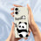 For iPhone 17 Case Panda Pattern Printing Straight Edge TPU Phone Back Cover - Beige - 6