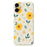 For iPhone 17 Case Yellow Floral and Leaves Pattern Printing Straight Edge TPU Phone Back Cover - Beige - 1