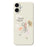 For iPhone 17 Case Sketch Leaves Pattern Printing Straight Edge TPU Phone Back Cover - Beige - 1