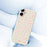 For iPhone 17 Case Pink Small Flowers Pattern Printing Straight Edge TPU Phone Back Cover - Beige - 5