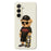 For Samsung Galaxy A36 5G Case Cool Bear Pattern Printing Straight Edge TPU Phone Back Cover - Beige - 1