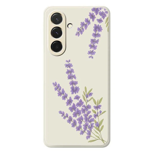 For Samsung Galaxy A36 5G Case Lavender Pattern Printing Straight Edge TPU Phone Back Cover - Beige - 1