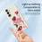 For Samsung Galaxy A36 5G Case Pink Elements Pattern Printing Straight Edge TPU Phone Back Cover - Beige - 4