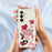 For Samsung Galaxy A36 5G Case Pink Elements Pattern Printing Straight Edge TPU Phone Back Cover - Beige - 6