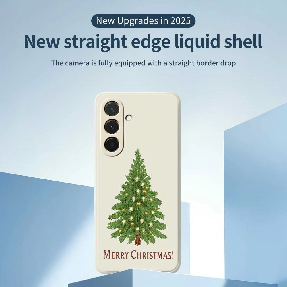 For Samsung Galaxy A36 5G Case Christmas Tree Pattern Printing Straight Edge TPU Phone Back Cover - Beige - 3