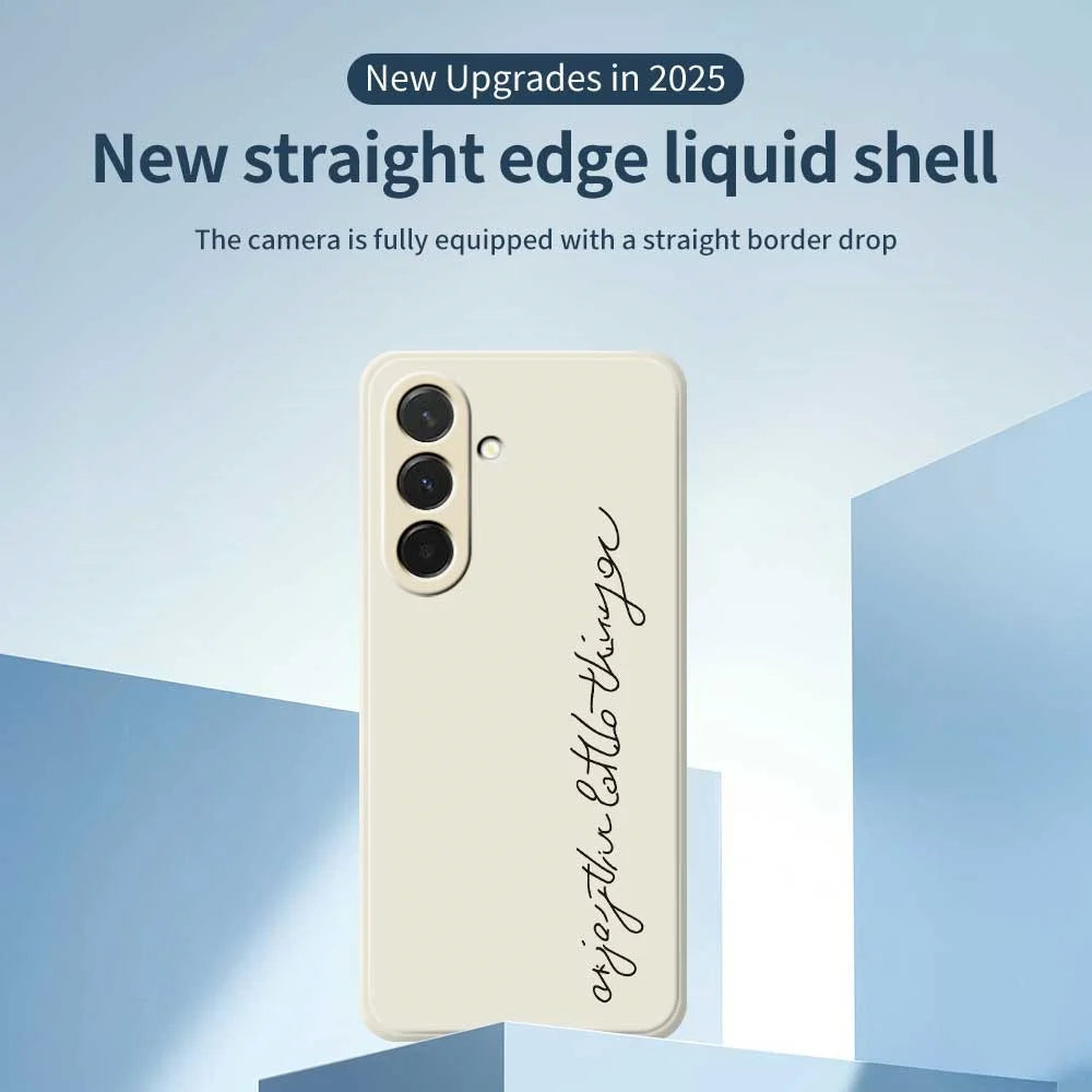 For Samsung Galaxy A36 5G Case WordArt Pattern Printing Straight Edge TPU Phone Back Cover - Beige - 3