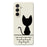 For Samsung Galaxy A36 5G Case Black Cat on the Wall Pattern Printing Straight Edge TPU Phone Back Cover - Beige - 1