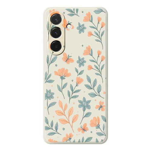For Samsung Galaxy A36 5G Case Yellow Flowers Pattern Printing Straight Edge TPU Phone Back Cover - Beige - 1