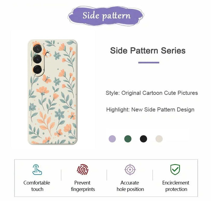 For Samsung Galaxy A36 5G Case Yellow Flowers Pattern Printing Straight Edge TPU Phone Back Cover - Beige - 2