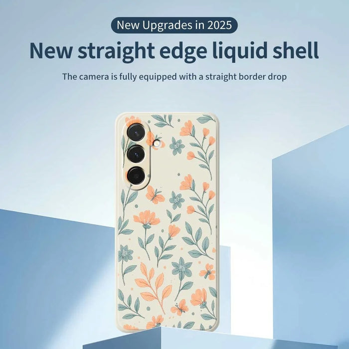 For Samsung Galaxy A36 5G Case Yellow Flowers Pattern Printing Straight Edge TPU Phone Back Cover - Beige - 3