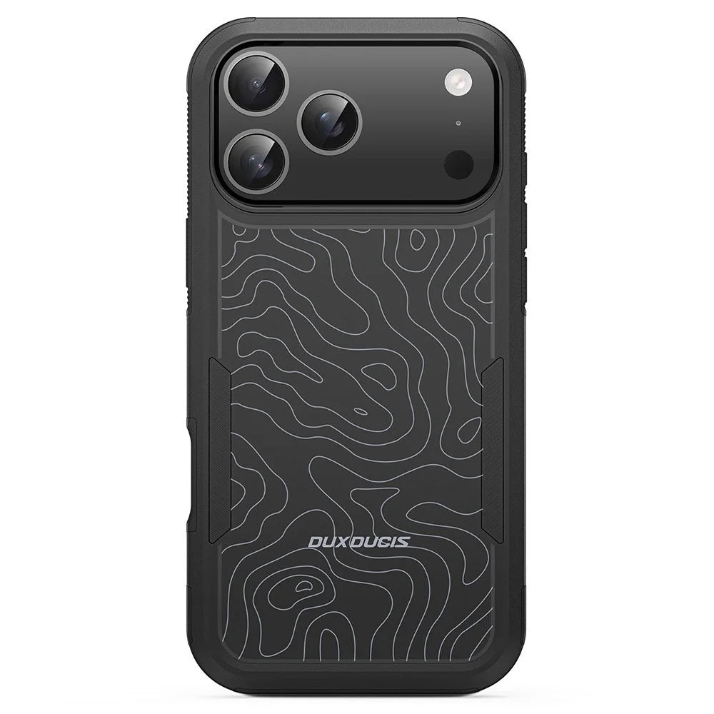 DUX DUCIS SHLD Series For iPhone 17 Pro Max Magnetic Case 10FT Drop Protection PC + TPU Phone Cover - Contour Pattern - 2