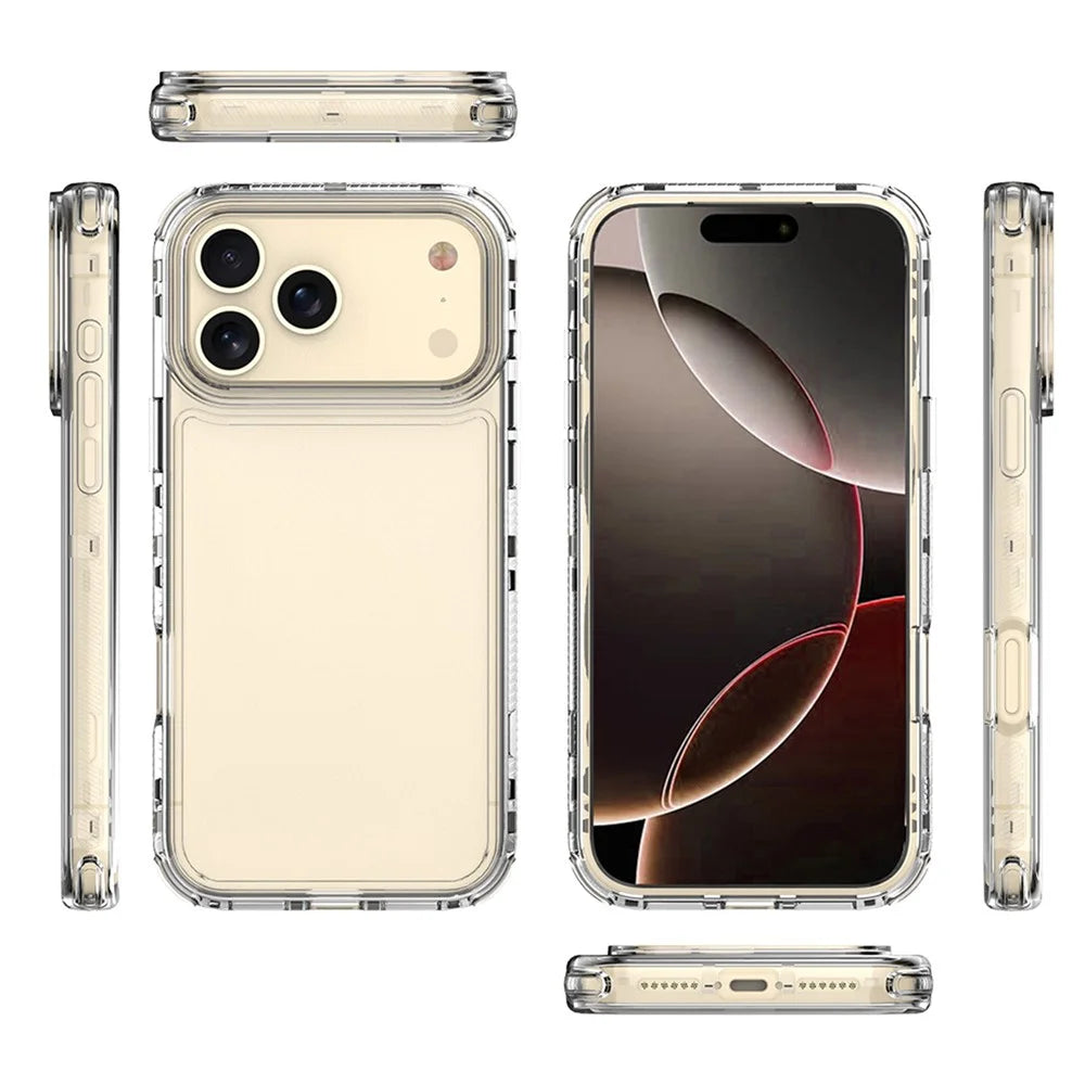 For iPhone 18 Pro Max / 17 Pro Max Phone Case Acrylic TPU Clear Mobile Cover - 7
