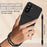For Samsung Galaxy A26 5G Liquid Silicone Case Phone Back Cover with Card Holder and Short Strap - Black - 3