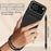 For iPhone 17 Pro Case Liquid Silicone Card Holder Phone Back Cover with Short Strap - Black - 3