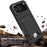 For iPhone 17 Pro Case Liquid Silicone Card Holder Phone Back Cover with Short Strap - Black - 5