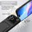 For iPhone 17 Pro Case Liquid Silicone Card Holder Phone Back Cover with Short Strap - Black - 7