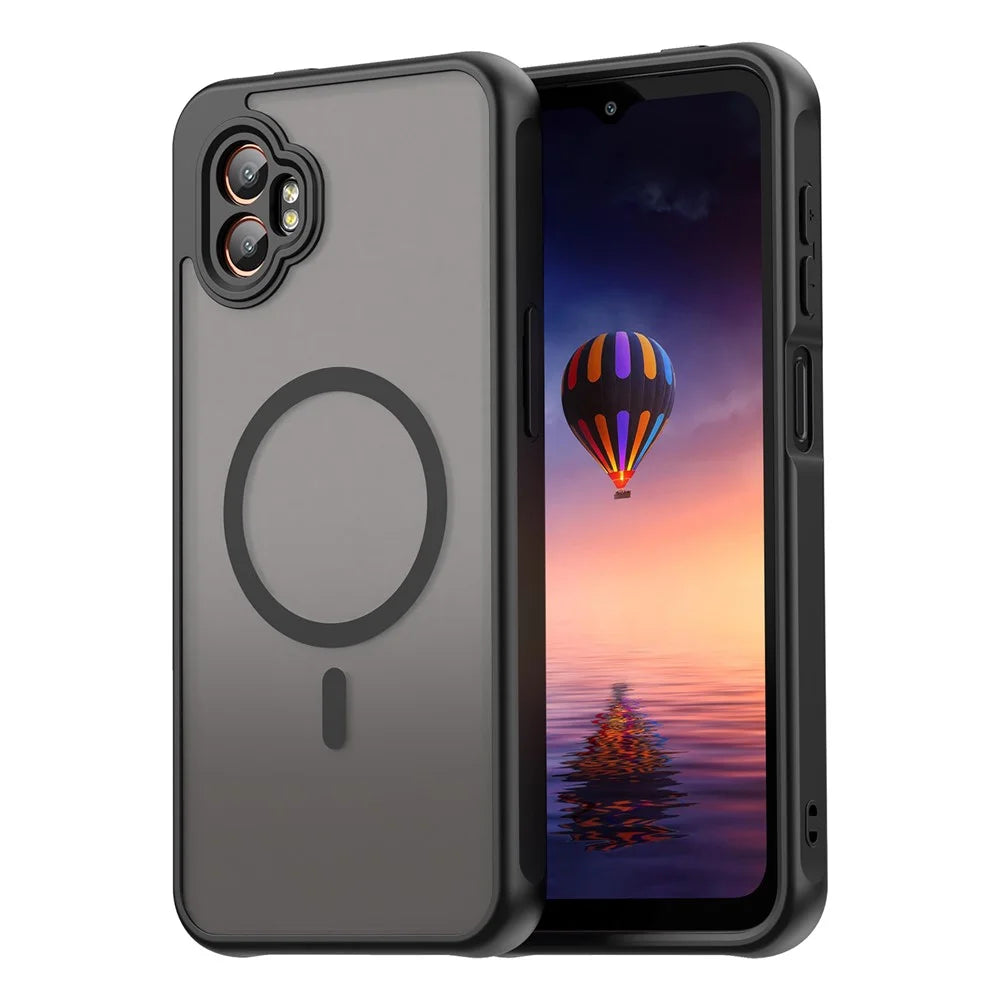 For Samsung Galaxy XCover7 Pro Magnetic Case Anti Drop PC + TPU Phone Cover - Black - 1