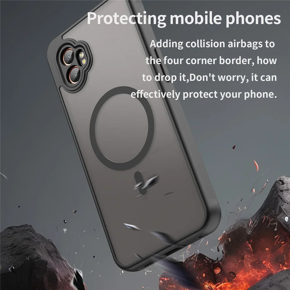 For Samsung Galaxy XCover7 Pro Magnetic Case Anti Drop PC + TPU Phone Cover - Black - 3