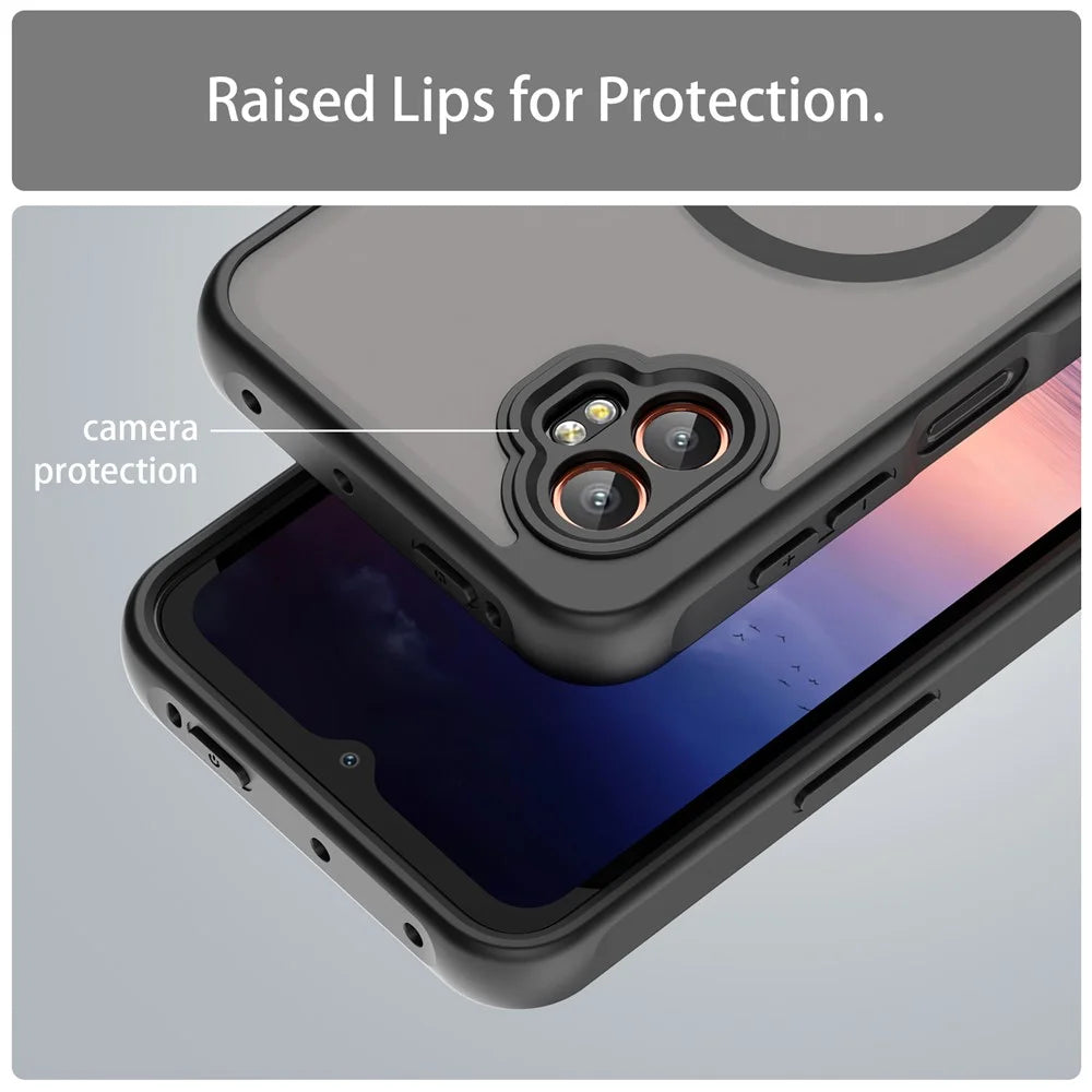 For Samsung Galaxy XCover7 Pro Magnetic Case Anti Drop PC + TPU Phone Cover - Black - 5