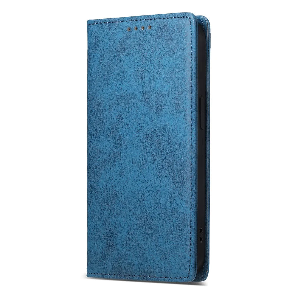 For Samsung Galaxy A08 5G / A08 4G / A07 5G / A07 4G Wallet Case RFID Blocking PU Leather Phone Cover - Blue - 7