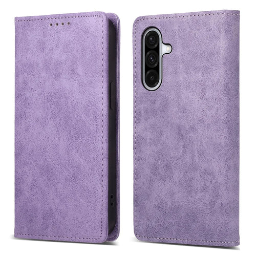 For Samsung Galaxy A18 5G / A18 4G / A17 5G / A17 4G / A26 5G Wallet Case RFID Blocking PU Leather Phone Cover - Purple - 1