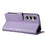 For Samsung Galaxy S25 FE Case Rhombus Stitching Wallet Stand Leather Phone Cover with Long  /  Short Strap - Purple - 4