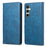For Samsung Galaxy S25 FE Wallet Case RFID Blocking PU Leather Phone Cover - Blue - 1