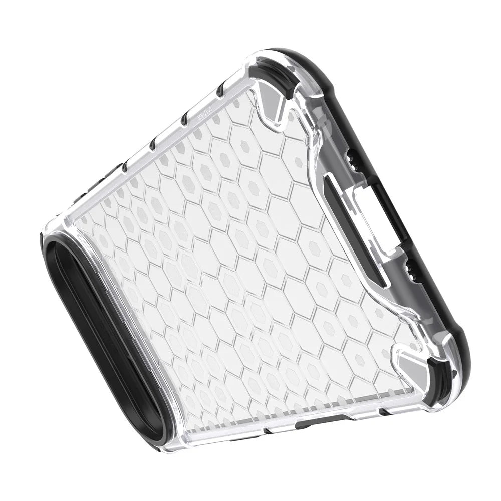 For iPhone Air Case Honeycomb Shape Shockproof PC + TPU Phone Cover - Grey - 5