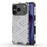 For iPhone 17 Pro Case Honeycomb Shape Shockproof PC + TPU Phone Cover - Grey - 1