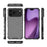 For iPhone 17 Pro Max Case Honeycomb Shape Shockproof PC + TPU Phone Cover - Black - 4
