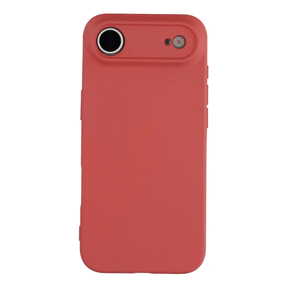 For iPhone Air Case TPU Back Soft Anti-Scratch Fiber Lining Phone Cover - Hawthorn Red - 3