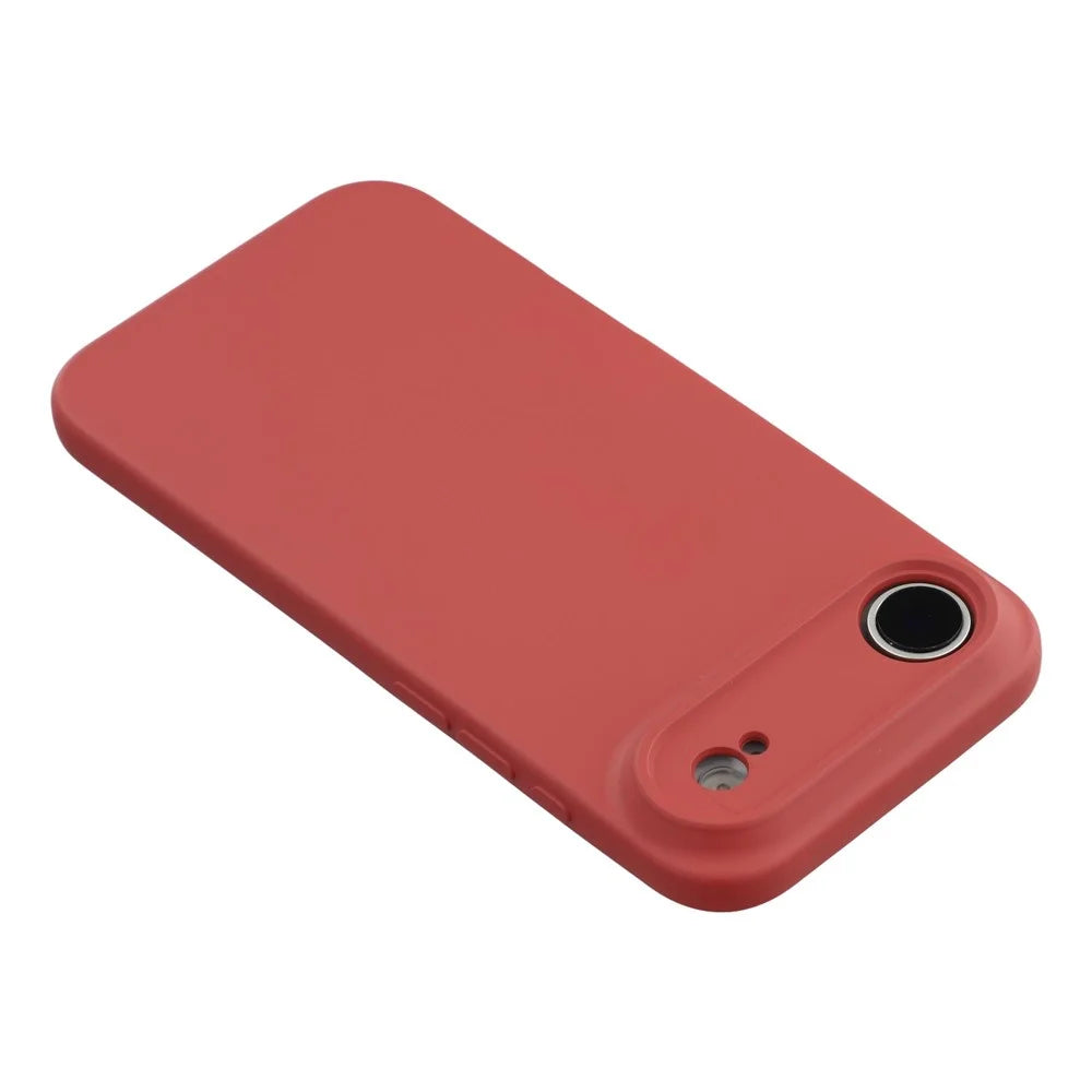 For iPhone Air Case TPU Back Soft Anti-Scratch Fiber Lining Phone Cover - Hawthorn Red - 5