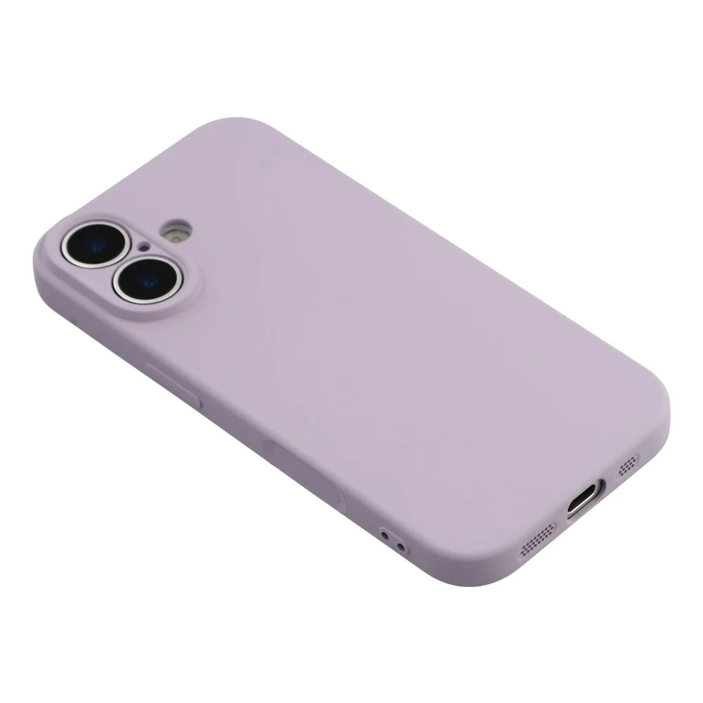 For iPhone 17 Case TPU Back Soft Anti-Scratch Fiber Lining Phone Cover - Purple - 4