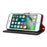 For iPhone SE (2022)  /  (2020)  /  8  /  7 Stand Case Litchi Texture Genuine Cow Leather Wallet Phone Cover RFID Blocking - Black  /  Red - 3